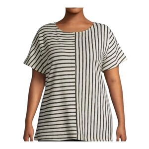 Terra & Sky Striped Plus Size Pullover Top